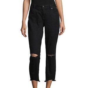 FP Dark wash distressed skinny jeans